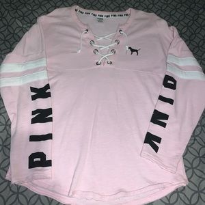 Pink Victoria’s Secret varsity pullover
